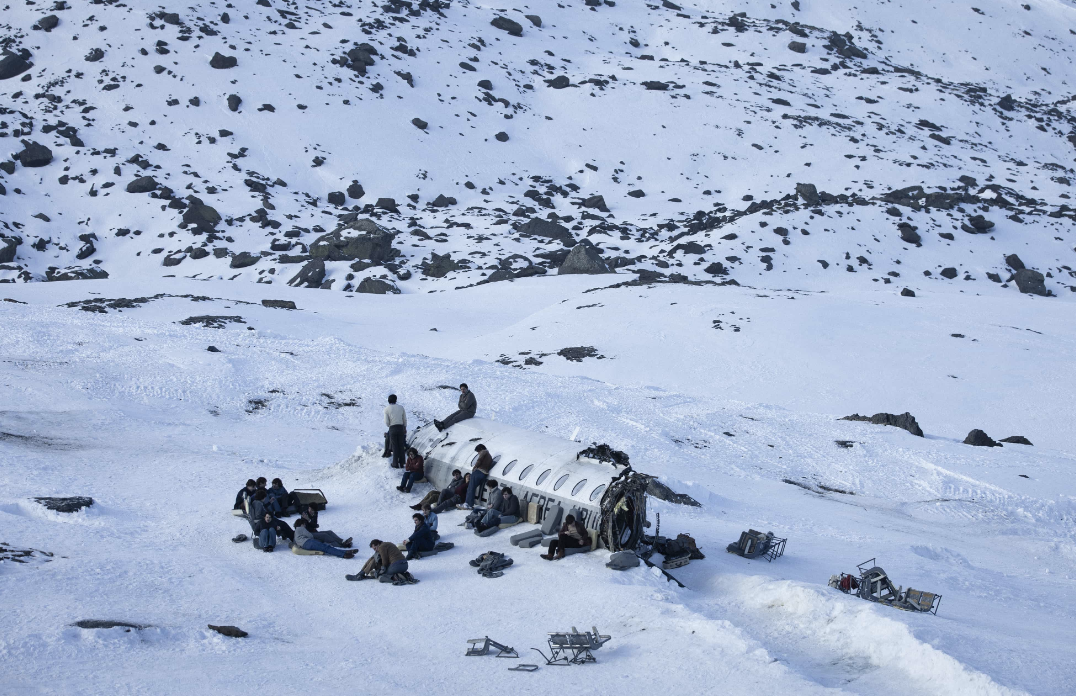 J. A. Bayonas film La sociedad de la nieve released on Dec. 22. The film follows the true story of the rugby team whose plane crashed in the Andes. The fuselage of the plane was split down the middle and beyond repair and the passengers were stranded for 72 days.